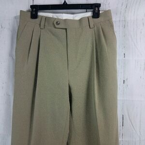Pronto Uomo Men's Tan Dress Pants 32x30 Pleated